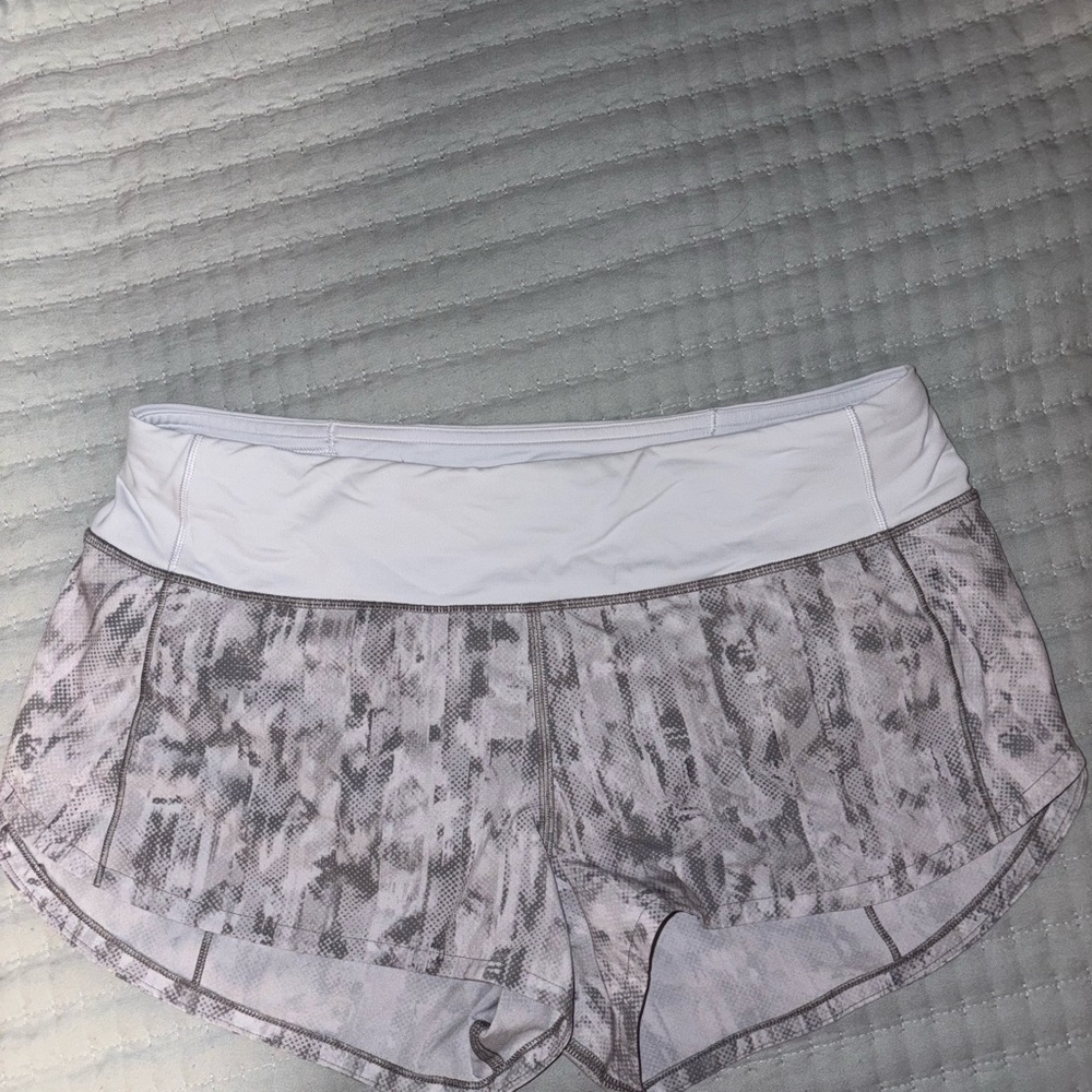 Lululemon Athletica White and Gray Shorts